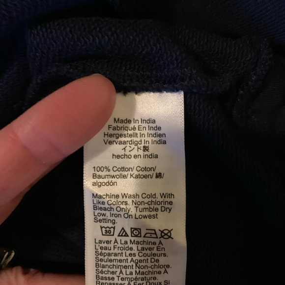 J. Crew Dark Navy Knit Top with White Lace Collar & Wrists Size XXL - Picture 11 of 11